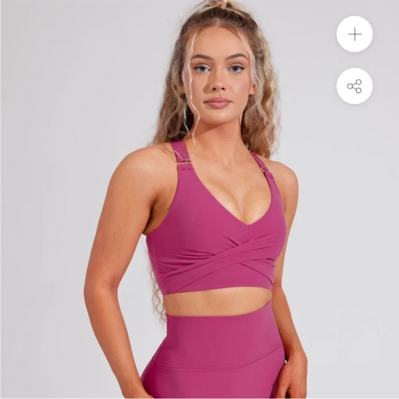 Buffbunny Candy Wrap Sports Bra in Sugar Plum Pink Purple - Picture 10 of 10